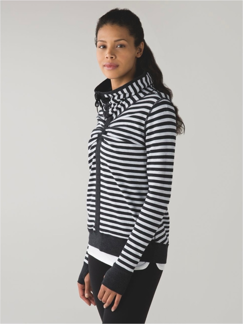 Lululemon “In A Cinch” reversible cowl-neck cinch detail sweatshirt (medium)
